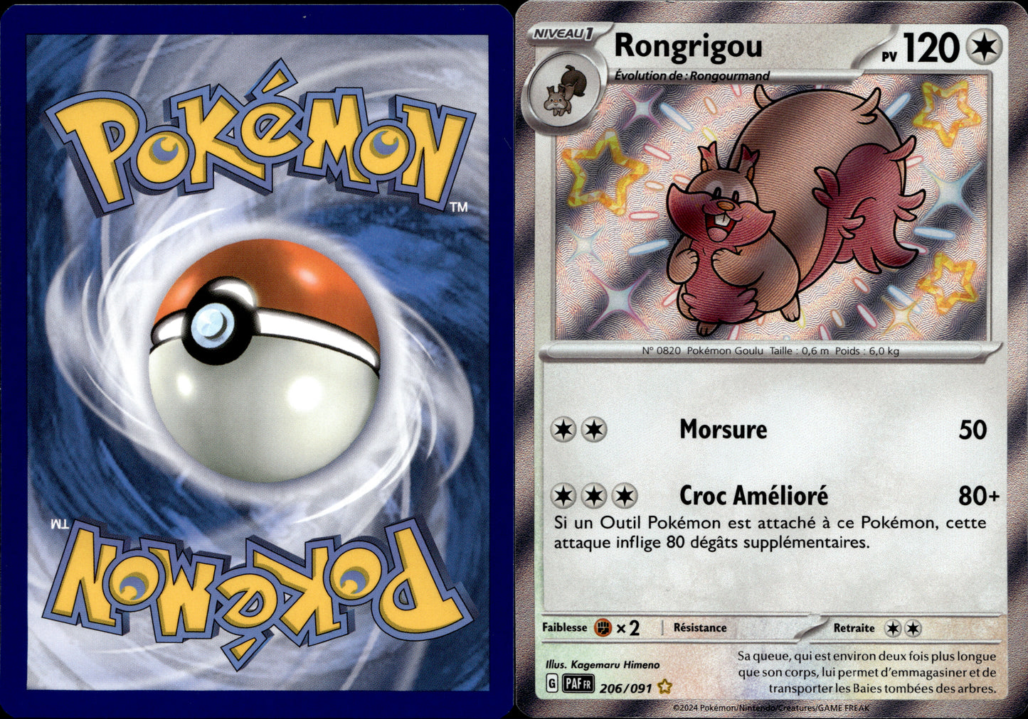 Pokémon Rongrigou 206/091 FR Played Écarlate et Violet