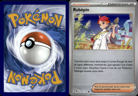 Pokémon Rubépin Pokeball 105/131 FR Played