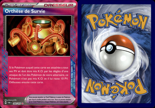 Pokémon Orthèse de Survie 164/167 FR Near Mint Platine